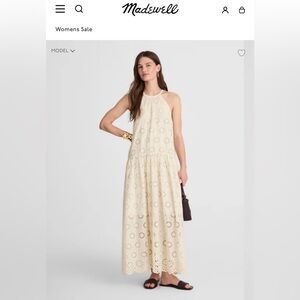Madewell Embroidered Drop-Waist Maxi Dress